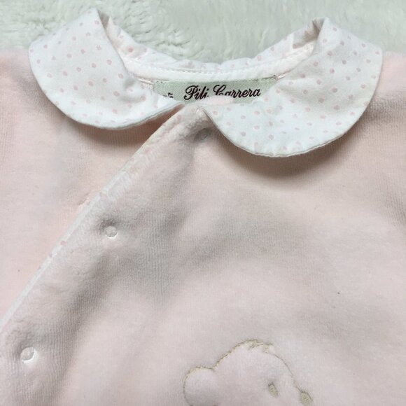 Pili Carrera Baby Girl Pink Footsie One Piece Pajama Size 3 Months - Picture 4 of 9